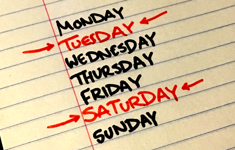 weekdays